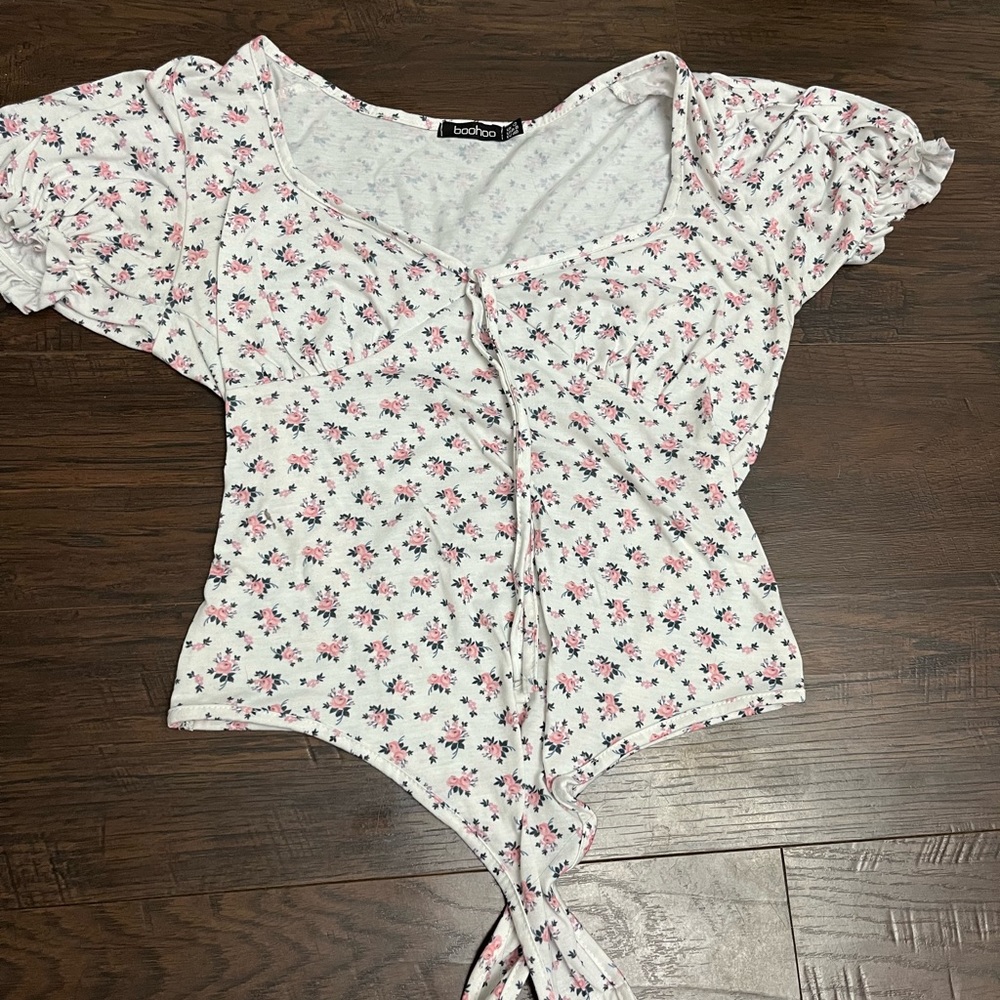 boo hoo floral bodysuit